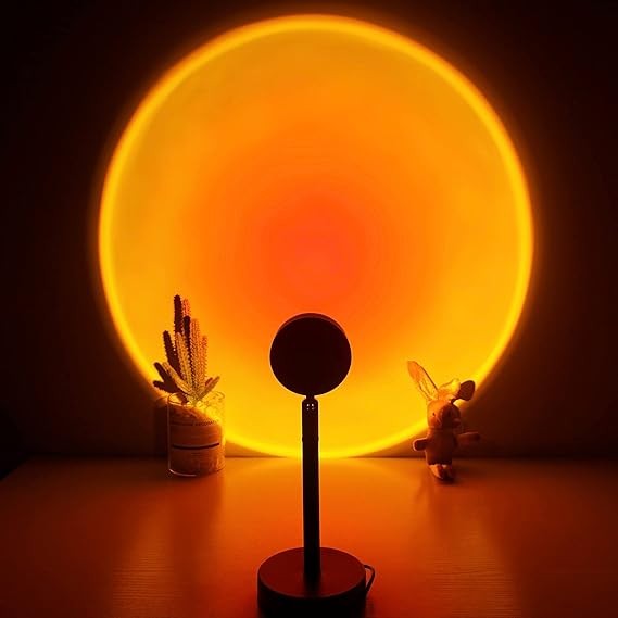 Projector Sunset Light 10W LED Projection Night Light 180 Degree Rotation Romantic Rainbow Light