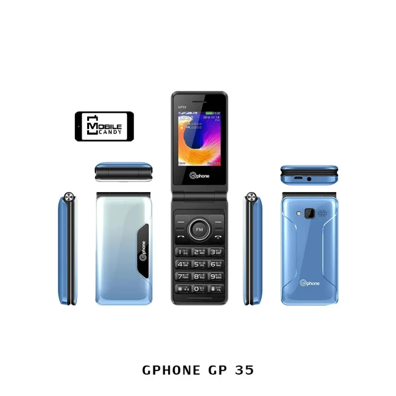Gphone -Model: GP35 Folding Phone- 2.4” QVGA LCD - Dual SIM -1300 mah BiG Battery- Accent Torch LED Light-wirless FM Radio 1 Years Warranty- Feature phone