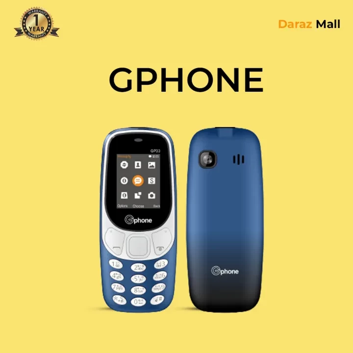 Gphone-Model-GP33- 1.8" Display - Dual Sim, 1 year warranty-Green