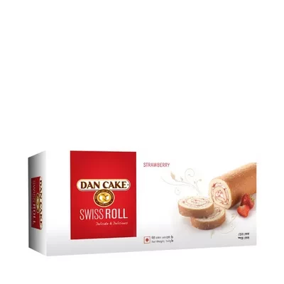 Dan Cake Strawberry Swiss Roll 200 gm