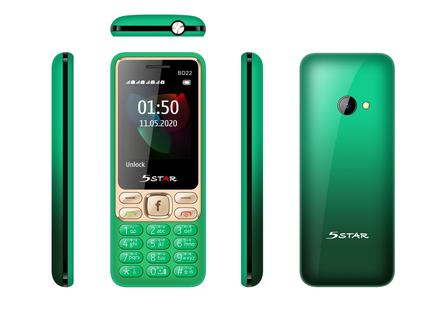 4 SIM 5 Star BD22 Mobile Phone