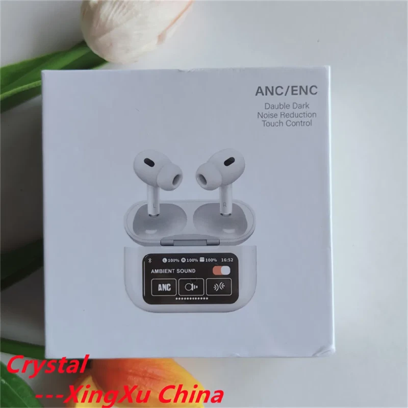 ANC Earbuds Touch Screen Display (White)