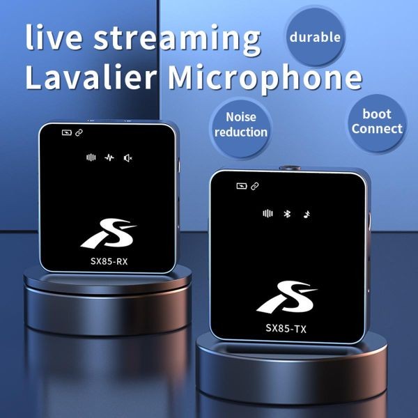 SX85 Audio Wireless Lavalier Microphone for PC DSLR Camera iPhone