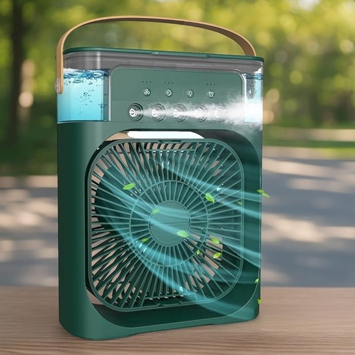 Rechargeable 3 In 1 Air Cooling USB Fan with LED Night Light Water Fan?❤?