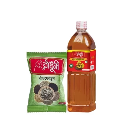 Radhuni Pure Mustard Oil (Free Panchforan 50 gm) 500 ml